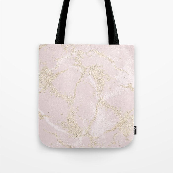 Elegant modern blush pink gold pastel marble Tote Bag Gallery Image 1