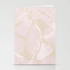 Elegant modern blush pink gold pastel marble Stationery Card Gallery Image 2