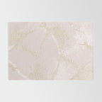 Elegant modern blush pink gold pastel marble Rug Gallery Image 2