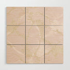 Elegant modern blush pink gold pastel marble Wood Wall Art Gallery Image 1