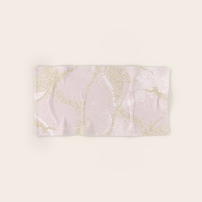 Elegant modern blush pink gold pastel marble Towels Gallery Image 1
