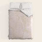 Elegant modern blush pink gold pastel marble Comforter Gallery Image 6