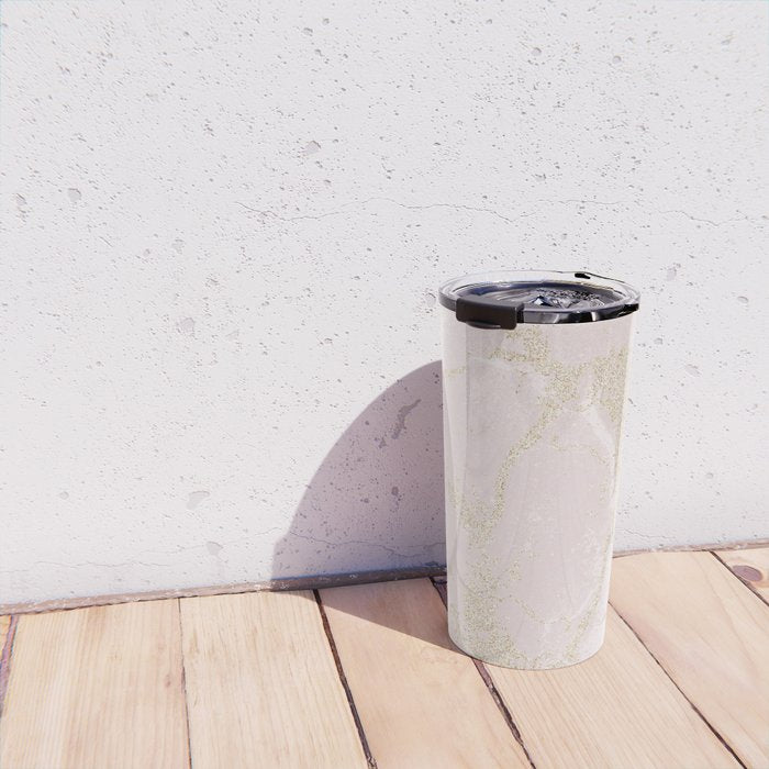 Elegant modern blush pink gold pastel marble Travel Mug Gallery Image 4