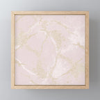 Elegant modern blush pink gold pastel marble Mini Art Print Gallery Image 1