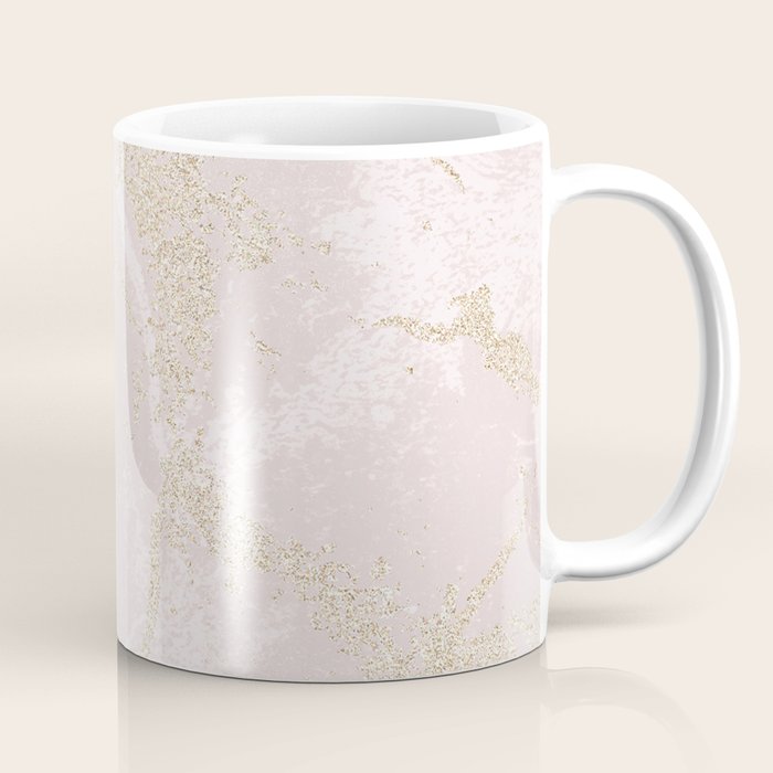 Elegant modern blush pink gold pastel marble Coffee Mug Gallery Image 1