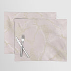 Elegant modern blush pink gold pastel marble Placemat Gallery Image 1