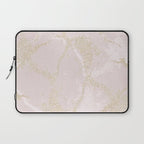 Elegant modern blush pink gold pastel marble Laptop Sleeve Gallery Image 1