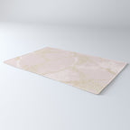 Elegant modern blush pink gold pastel marble Rug Gallery Image 3