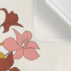 Colorful Thoughts Minimal Line Art Woman with Orchids Wall Tapestry Gallery Image 3