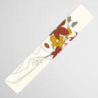 Colorful Thoughts Minimal Line Art Woman with Orchids Table Runner Gallery Image 3