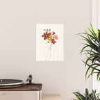 Colorful Thoughts Minimal Line Art Woman with Orchids Poster Gallery Image 2