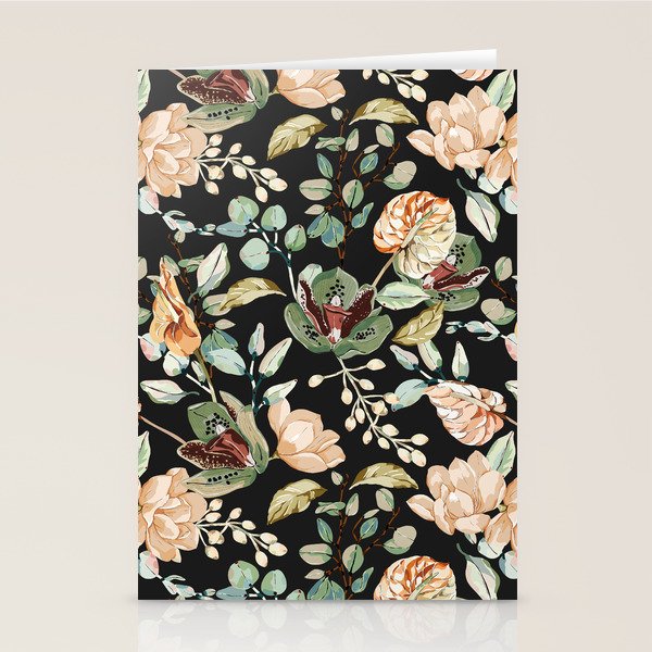 Lush colorful exotic garden C Stationery Card Gallery Image 2