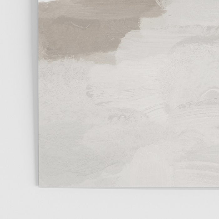 Sands of Time I - Gray Clouds Beige Sandy Desert Dunes Desolate Abstract Nature Painting Art Print Poster Gallery Image 3