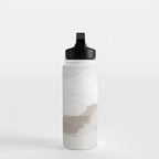 Sands of Time I - Gray Clouds Beige Sandy Desert Dunes Desolate Abstract Nature Painting Art Print Water Bottle Gallery Image 3