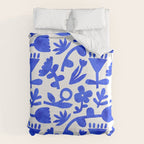 Abstract blue nature flower art pattern Duvet Cover Gallery Image 6