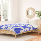 Abstract blue nature flower art pattern Duvet Cover Gallery Image 2