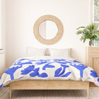 Abstract blue nature flower art pattern Duvet Cover Gallery Image 3