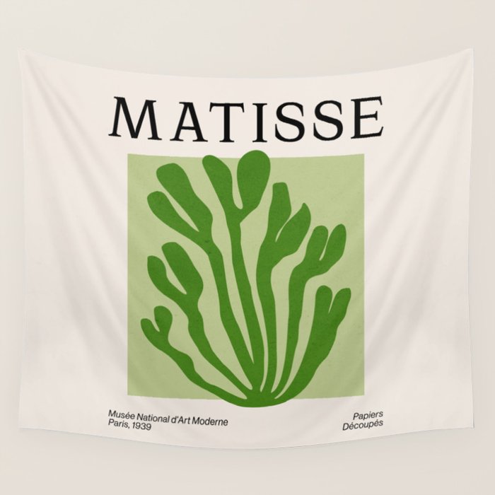 La Palma & Sage: Matisse Paper Leaf Cutouts 03 Wall Tapestry Gallery Image 4