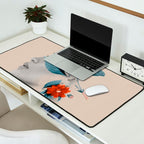 Minimal Collage Floral Portrait Desk Mat Gallery Image 2