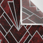 Red Ruby Art Deco Pattern Wall Tapestry Gallery Image 3