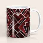 Red Ruby Art Deco Pattern Coffee Mug Gallery Image 1