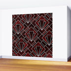Red Ruby Art Deco Pattern Wall Mural Gallery Image 2