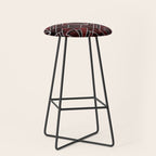 Red Ruby Art Deco Pattern Stool Gallery Image 1