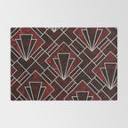 Red Ruby Art Deco Pattern Rug Gallery Image 2