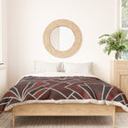 Red Ruby Art Deco Pattern Duvet Cover Gallery Image 3