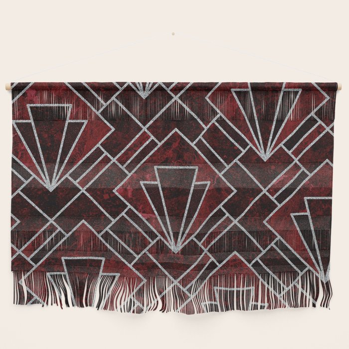 Red Ruby Art Deco Pattern Wall Hanging Gallery Image 1