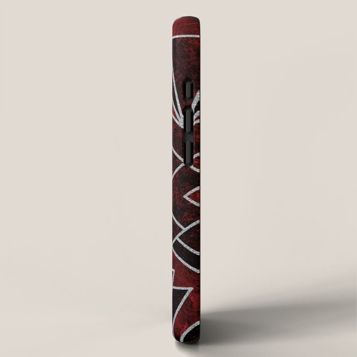 Red Ruby Art Deco Pattern iPhone Case Gallery Image 2