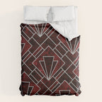 Red Ruby Art Deco Pattern Comforter Gallery Image 6