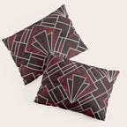 Red Ruby Art Deco Pattern Pillow Sham Gallery Image 3