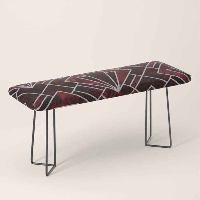 Red Ruby Art Deco Pattern Bench Gallery Image 1
