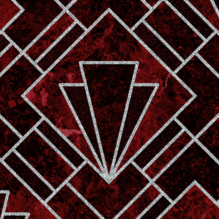 Red Ruby Art Deco Pattern Coffee Mug Gallery Image 2