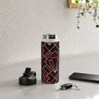 Red Ruby Art Deco Pattern Water Bottle Gallery Image 4