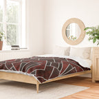Red Ruby Art Deco Pattern Duvet Cover Gallery Image 2