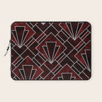 Red Ruby Art Deco Pattern Laptop Sleeve Gallery Image 1