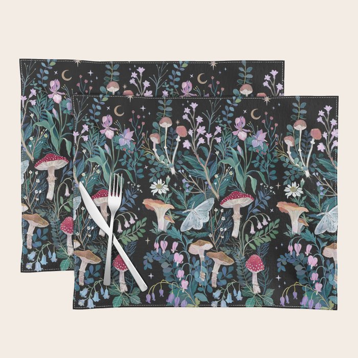 Night Mushrooms Placemat Gallery Image 1