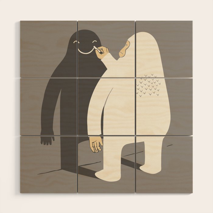 Smile my shadow Wood Wall Art Gallery Image 1