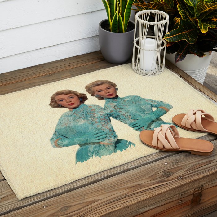 Two Different Faces... (Sisters) Outdoor Rug Gallery Image 2