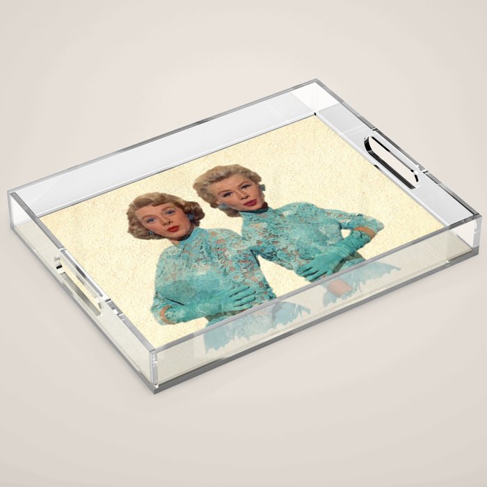 Two Different Faces... (Sisters) Acrylic Tray Gallery Image 1