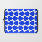 Plectrum Geometric Minimalist Pattern in Electric Blue and White Laptop Sleeve Gallery Image 1