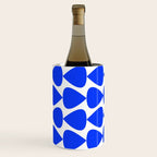 Plectrum Geometric Minimalist Pattern in Electric Blue and White Wine Chiller Gallery Image 2