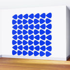 Plectrum Geometric Minimalist Pattern in Electric Blue and White Wall Mural Gallery Image 2