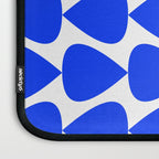 Plectrum Geometric Minimalist Pattern in Electric Blue and White Laptop Sleeve Gallery Image 3