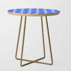 Plectrum Geometric Minimalist Pattern in Electric Blue and White Side Table Gallery Image 1