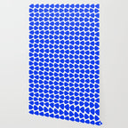 Plectrum Geometric Minimalist Pattern in Electric Blue and White Wallpaper Gallery Image 2