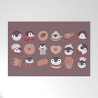 Cookie & cream & penguin - brown  pattern Welcome Mat Gallery Image 1