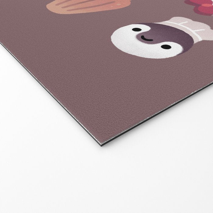 Cookie & cream & penguin - brown  pattern Welcome Mat Gallery Image 2